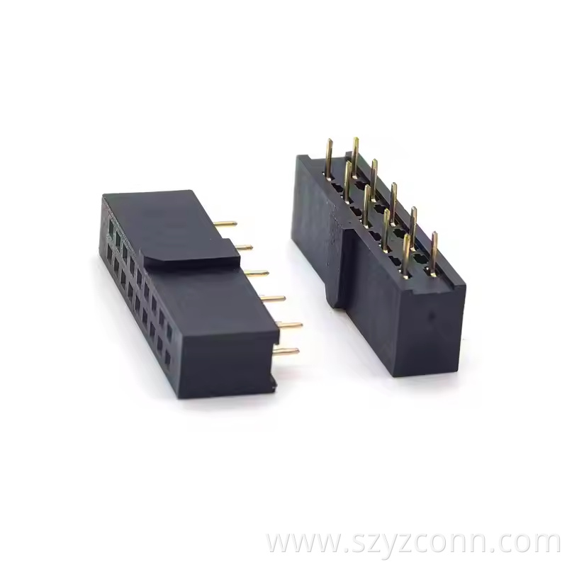 2.54mm Pitch Female Header Dual Row Straight H8.5 Y TYPE With convex points (4)